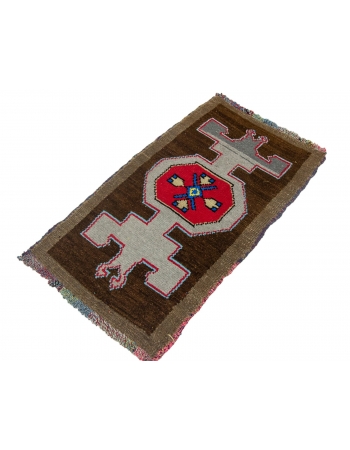 Unique Vintage Mini Turkish Rug - 1`7" x 2`9"