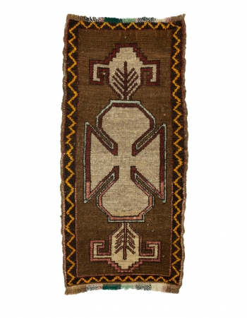 Mini Decorative Vintage Wool Rug - 1`10" x 3`10"