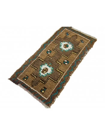 Mini Vintage Turkish Kars Rug - 1`7" x 3`1"