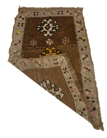 Vintage Mini Brown Rug - 1`7" x 2`8"