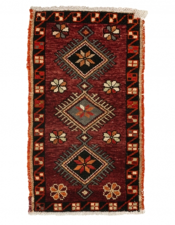 Vintage Decorative Mini Turkish Rug - 1`9" x 3`1"