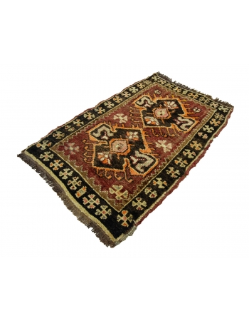 Vintage Mini Turkish Wool Rug - 1`10" x 2`9"