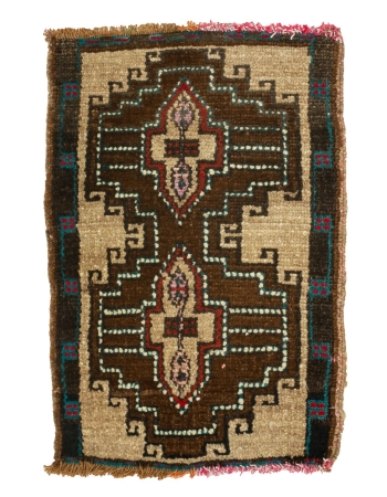 Vintage Mini Turkish Wool Rug - 1`8" x 2`6"