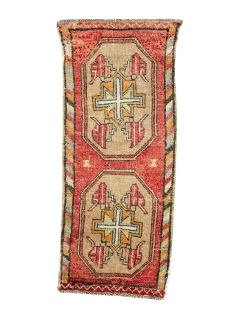 Washed Out Mini Turkish Rug - 1`9" x 4`1"