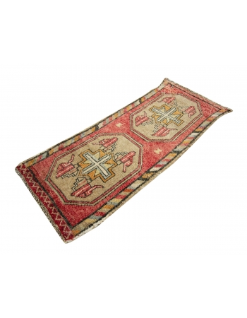 Washed Out Mini Turkish Rug - 1`9" x 4`1"