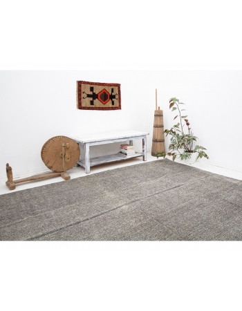 Gray Vintage Modern Kilim Rug - 7`4" x 10`0"