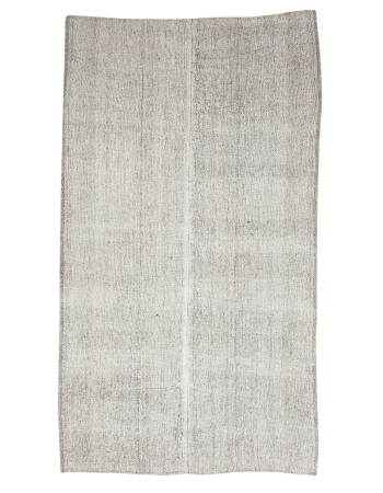 Gray Vintage Large Kilim Rug - 7`1" x 12`6"