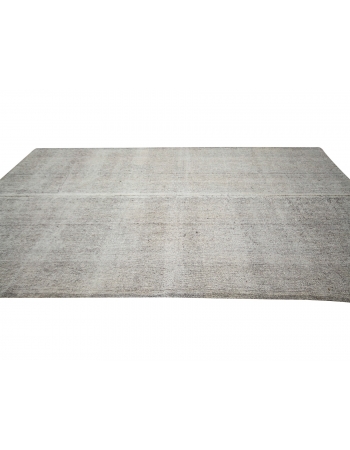 Gray Vintage Large Kilim Rug - 7`1" x 12`6"