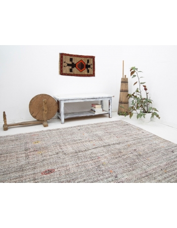 Modern Vintage Turkish Kilim Rug - 7`1" x 9`5"