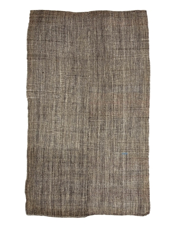 Vintage Brown & Gray Modern Kilim Rug - 6`5" x 11`2"