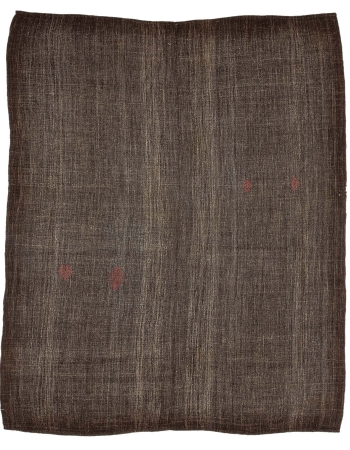 Brown Modern Vintage Goat Hair Kilim Rug - 8`2" x 10`2"