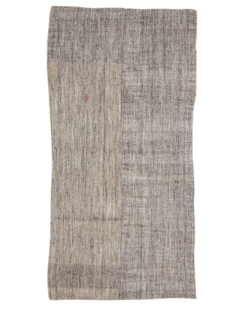 Gray & Brown Modern Vintage Kilim Rug - 5`6" x 11`3"