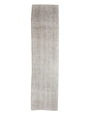 Gray Vintage Modern Kilim Runner - 2`10" x 11`1"