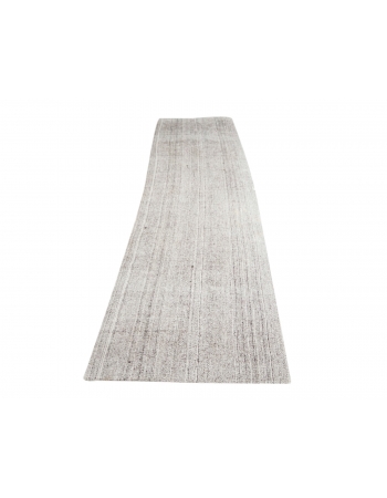 Gray Vintage Modern Kilim Runner - 2`10" x 11`1"