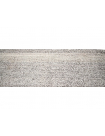 Gray Vintage Kilim Runner - 2`7" x 8`4"