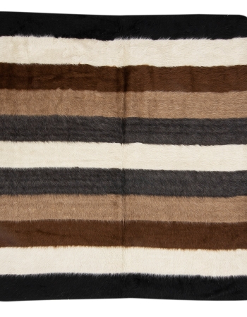 Striped Vintage Blanket Kilim Rug - 6`7" x 7`3"