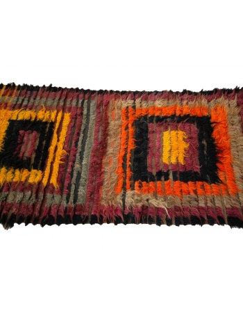 Decorative Vintage Unique Tulu Rug - 3`2" x 11`2"