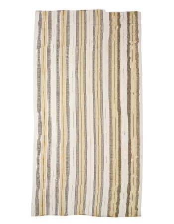 Vertical Striped Oversized Turkish Kilim Rug - 9`4" x 17`3"