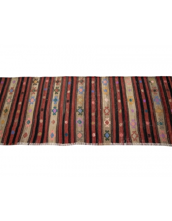 Vintage Decorative Kilim Runner - 2`8" x 13`9"