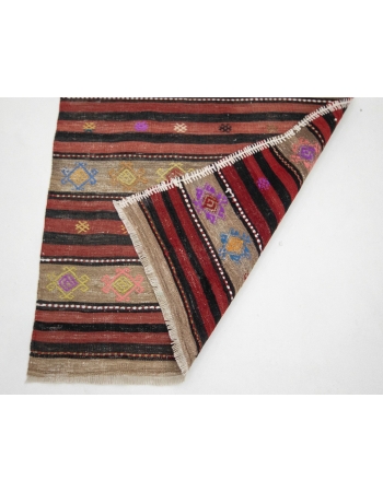 Vintage Decorative Kilim Runner - 2`8" x 13`9"