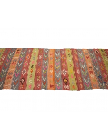 Decorative Colorful Vintage Kilim Runner - 2`4" x 11`4"