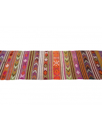 Vintage Colorful Turkish Kilim Runner - 2`6" x 9`0"