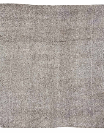 Gray Large Vintage Modern Kilim Rug - 7`7" x 8`8"