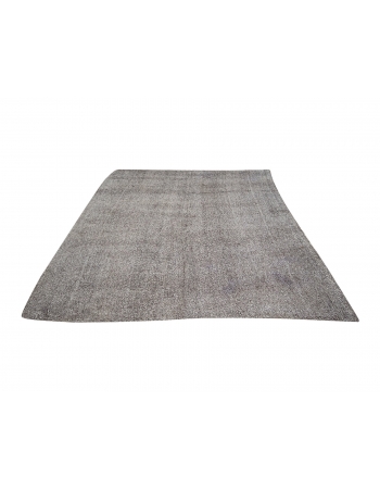 Gray Large Vintage Modern Kilim Rug - 7`7" x 8`8"