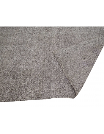 Gray Large Vintage Modern Kilim Rug - 7`7" x 8`8"