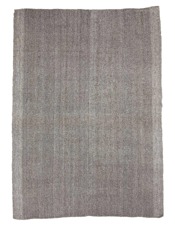 Gray Modern Vintage Kilim Rug - 7`3" x 10`2"