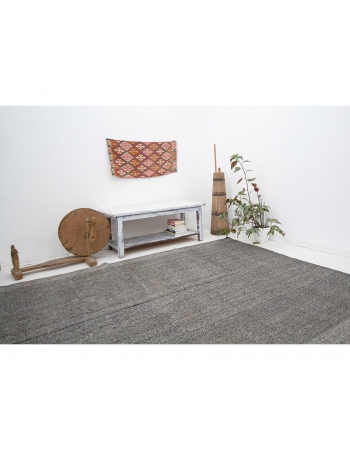 Gray Modern Vintage Kilim Rug - 7`3" x 10`2"