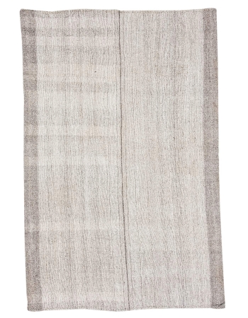 Gray Decorative Vintage Modern Kilim Rug - 7`3" x 10`9"