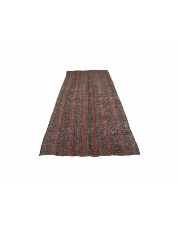 Red & Brown Vintage Kilim Rug - 4`5" x 9`9"