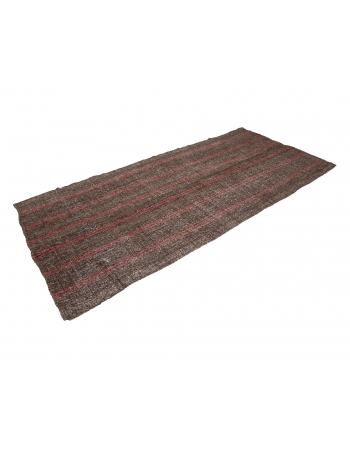 Red & Brown Vintage Kilim Rug - 4`5" x 9`9"