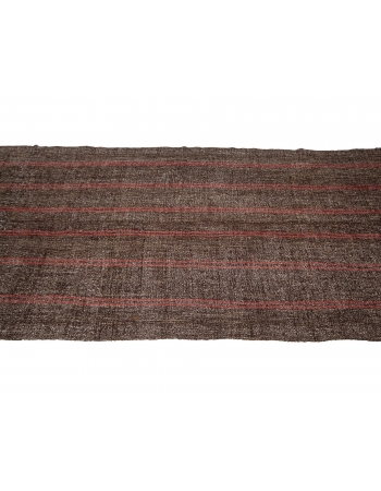 Red & Brown Vintage Kilim Rug - 4`5" x 9`9"