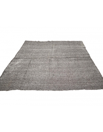 Gray Vintage Turkish Kilim Rug - 6`5" x 7`9"