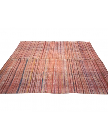 Striped Vintage Turkish Rag Rug - 6`4" x 8`5"