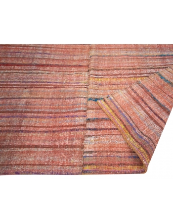 Striped Vintage Turkish Rag Rug - 6`4" x 8`5"