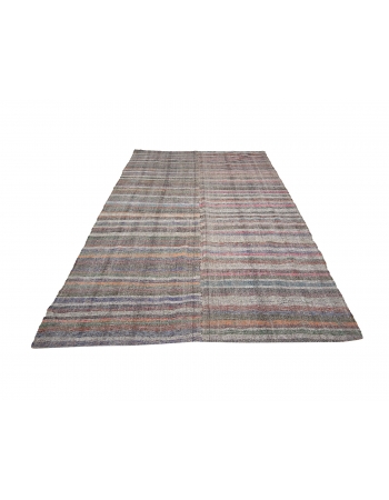 Striped Vintage Decorative Kilim Rug - 6`4" x 10`8"