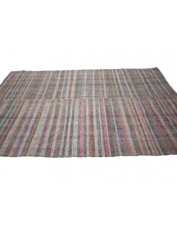 Striped Vintage Decorative Kilim Rug - 6`4" x 10`8"