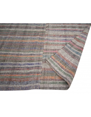 Striped Vintage Decorative Kilim Rug - 6`4" x 10`8"