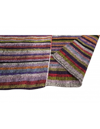 Colorful Striped Vintage Kilim Rug - 5`6" x 9`11"