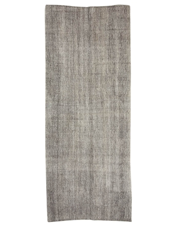 Gray Vintage Modern Turkish Kilim Rug - 4`8" x 11`4"