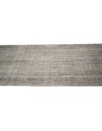 Gray Vintage Modern Turkish Kilim Rug - 4`8" x 11`4"