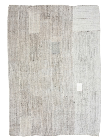 Modern Gray Vintage Large Kilim Rug - 8`8" x 11`10"