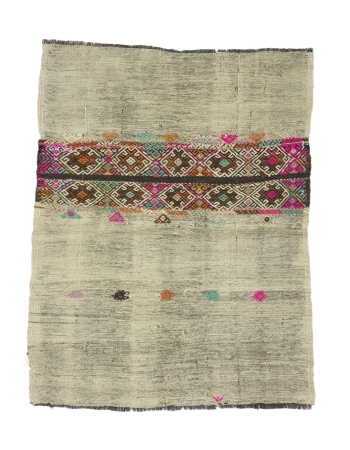 Decorative Vintage Small Kilim Rug - 4`0" x 5`2"