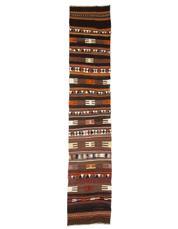 Vintage Decorative Turkish Kilim Runner - 2`9" x 14`5"