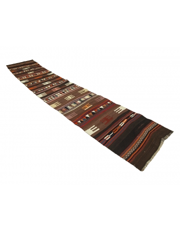 Vintage Decorative Turkish Kilim Runner - 2`9" x 14`5"