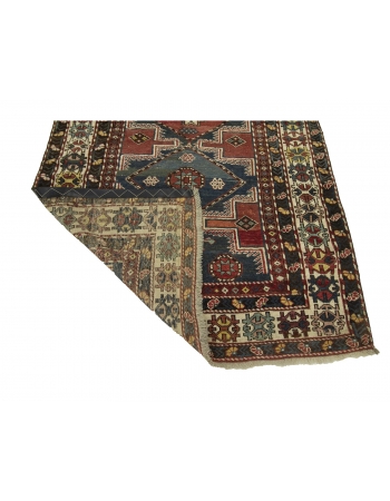 Antique Decorative Caucasian Wool Rug - 3`10" x 6`7"