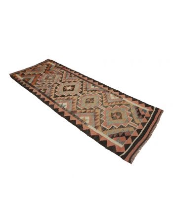 Vintage Decorative Kilim Runner - 3`2" x 8`10"